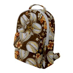 Flowers Pattern Floral Patterns Decorative Art Flap Pocket Backpack (large) by Semog4