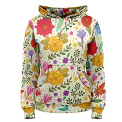 Colorful Flowers Pattern Abstract Patterns Floral Patterns Women s Pullover Hoodie by Semog4