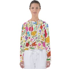 Colorful Flowers Pattern Abstract Patterns Floral Patterns Women s Slouchy Sweat