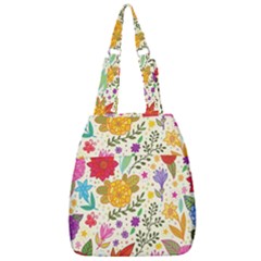 Colorful Flowers Pattern Abstract Patterns Floral Patterns Center Zip Backpack