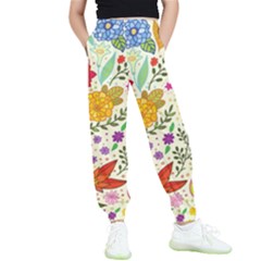 Colorful Flowers Pattern Abstract Patterns Floral Patterns Kids  Elastic Waist Pants by Semog4