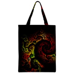 Green And Red Lights Wallpaper Fractal Digital Art Artwork Zipper Classic Tote Bag by Semog4