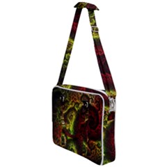 Green And Red Lights Wallpaper Fractal Digital Art Artwork Cross Body Office Bag by Semog4