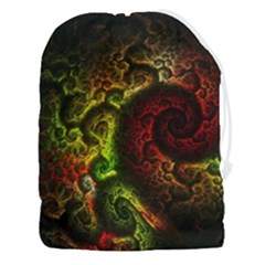 Green And Red Lights Wallpaper Fractal Digital Art Artwork Drawstring Pouch (3xl) by Semog4