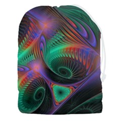 Circle Art 3d Artwork Graphics Vortex Colorful Digital Art Drawstring Pouch (3xl) by Semog4