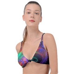 Circle Art 3d Artwork Graphics Vortex Colorful Digital Art Knot Up Bikini Top by Semog4