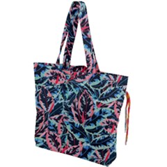 Leaves Leaf Pattern Patterns Colorfur Drawstring Tote Bag