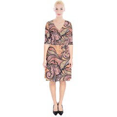 Colorful Paisley Background Artwork Paisley Patterns Wrap Up Cocktail Dress