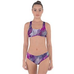 Colorful Artistic Pattern Design Criss Cross Bikini Set by Semog4