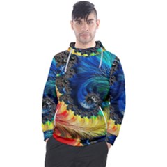 Colorful Digital Art Fractal Design Men s Pullover Hoodie by Semog4