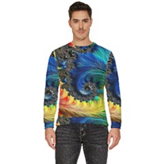 Colorful Digital Art Fractal Design Men s Fleece Sweatshirt by Semog4