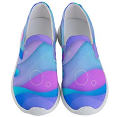 Colorful Blue Purple Wave Men s Lightweight Slip Ons by Semog4