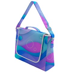 Colorful Blue Purple Wave Box Up Messenger Bag by Semog4
