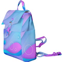 Colorful Blue Purple Wave Buckle Everyday Backpack by Semog4
