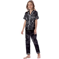 Abstract Mandala Twirl Kids  Satin Short Sleeve Pajamas Set by Semog4