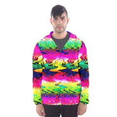 Waves Of Color Men s Hooded Windbreaker by Semog4