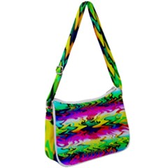Waves Of Color Zip Up Shoulder Bag by Semog4
