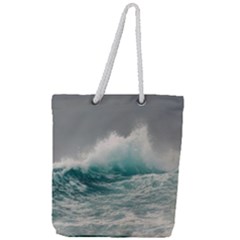 Big Storm Wave Full Print Rope Handle Tote (large) by Semog4