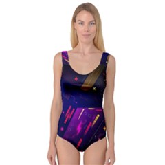 Colorful Abstract Background Creative Digital Art Colorful Geometric Artwork Princess Tank Leotard  by Semog4