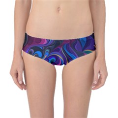 Colorful Waves Abstract Waves Curves Art Abstract Material Material Design Classic Bikini Bottoms by Semog4