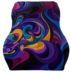 Colorful Waves Abstract Waves Curves Art Abstract Material Material Design Car Seat Velour Cushion  by Semog4