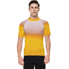 Beer Texture Liquid Bubbles Men s Short Sleeve Rash Guard by Semog4