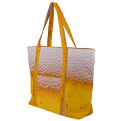 Beer Texture Liquid Bubbles Zip Up Canvas Bag by Semog4