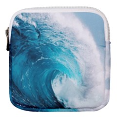 Tsunami Big Blue Wave Ocean Waves Water Mini Square Pouch by Semog4