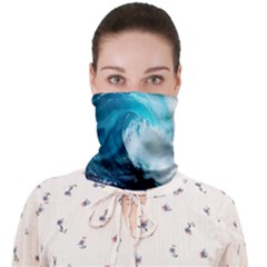 Tsunami Big Blue Wave Ocean Waves Water Face Covering Bandana (adult)