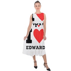 I Love Edward Midi Tie-back Chiffon Dress by ilovewhateva