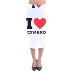 I Love Edward Velvet Midi Pencil Skirt by ilovewhateva