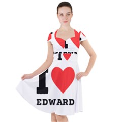 I Love Edward Cap Sleeve Midi Dress by ilovewhateva