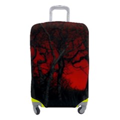 Dark Forest Jungle Plant Black Red Tree Luggage Cover (small) by Semog4