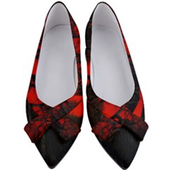 Dark Forest Jungle Plant Black Red Tree Women s Bow Heels by Semog4