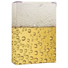 Texture Pattern Macro Glass Of Beer Foam White Yellow Art Playing Cards Single Design (rectangle) With Custom Box by Semog4