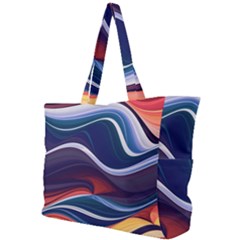 Wave Of Abstract Colors Simple Shoulder Bag