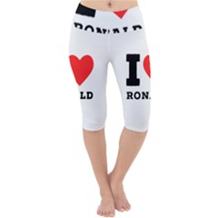 I Love Ronald Lightweight Velour Cropped Yoga Leggings by ilovewhateva