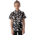 Skull-crossbones-seamless-pattern-holiday-halloween-wallpaper-wrapping-packing-backdrop Kids  Short Sleeve Shirt View1