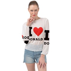 I Love Donald Banded Bottom Chiffon Top by ilovewhateva