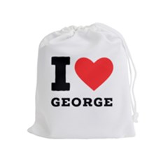 I Love George Drawstring Pouch (xl) by ilovewhateva