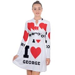 I Love George Long Sleeve Panel Dress by ilovewhateva