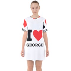 I Love George Sixties Short Sleeve Mini Dress by ilovewhateva