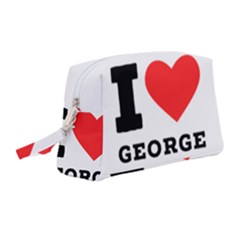 I Love George Wristlet Pouch Bag (medium) by ilovewhateva