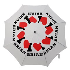I Love Brian Hook Handle Umbrellas (large) by ilovewhateva