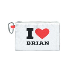 I Love Brian Canvas Cosmetic Bag (small) by ilovewhateva