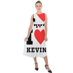 I Love Kevin Midi Tie-back Chiffon Dress by ilovewhateva