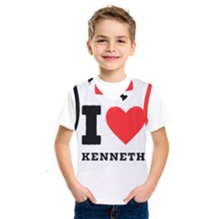 I Love Kenneth Kids  Basketball Tank Top by ilovewhateva