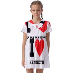 I Love Kenneth Kids  Asymmetric Collar Dress