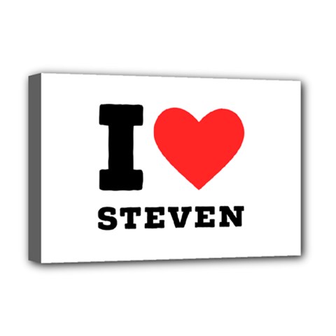 I Love Steven Deluxe Canvas 18  X 12  (stretched) by ilovewhateva