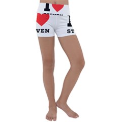 I Love Steven Kids  Lightweight Velour Yoga Shorts by ilovewhateva